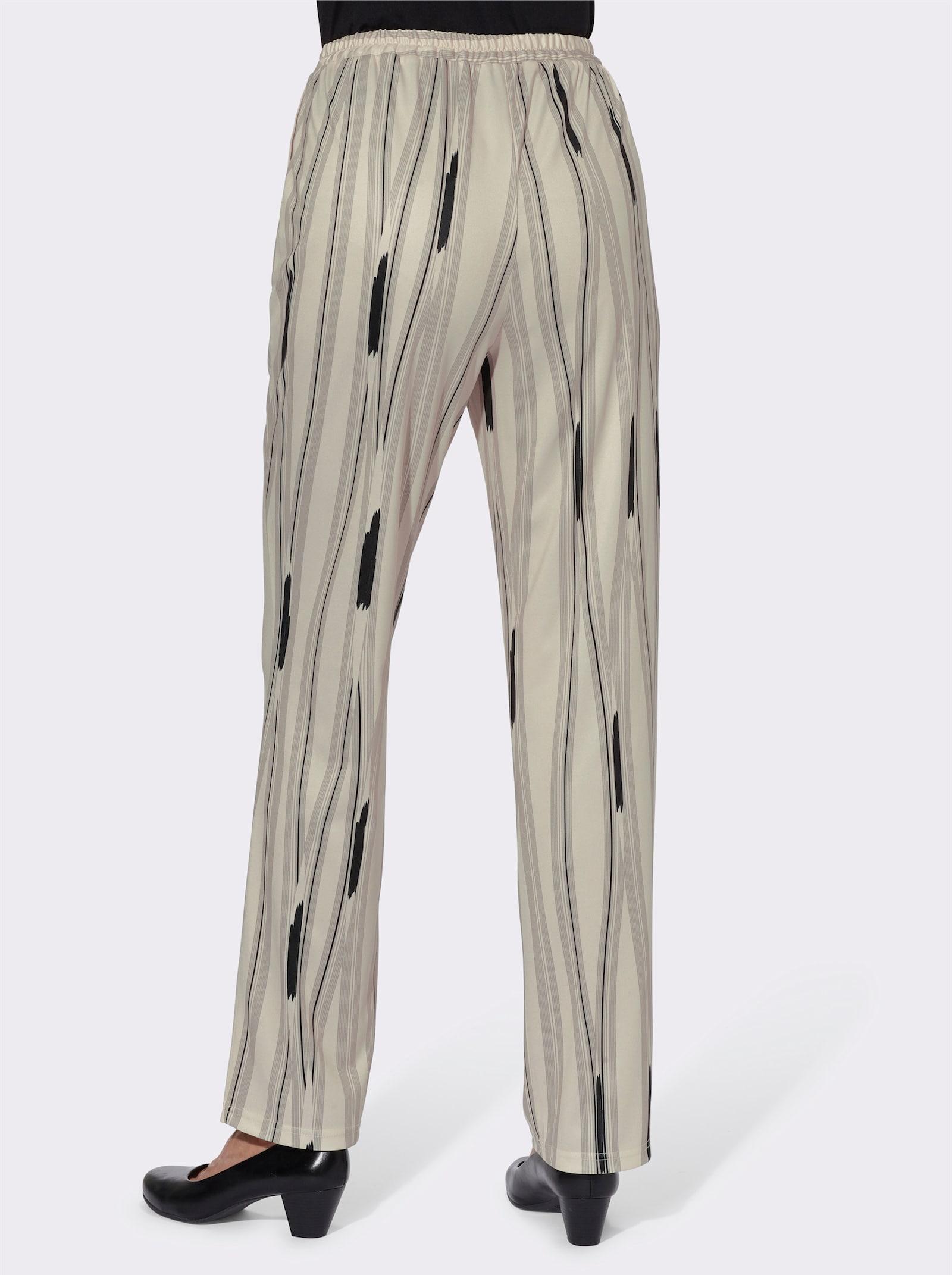 Jerseyhose mit Bindeband - sand-gewellt