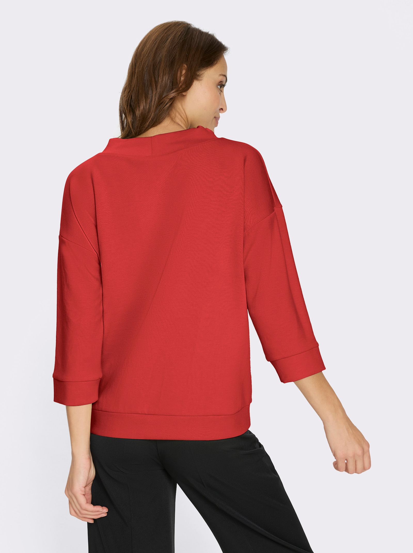 Sweatshirt mit Schriftzug - rot