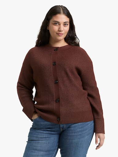 Cardigan - dark pecan brown melange