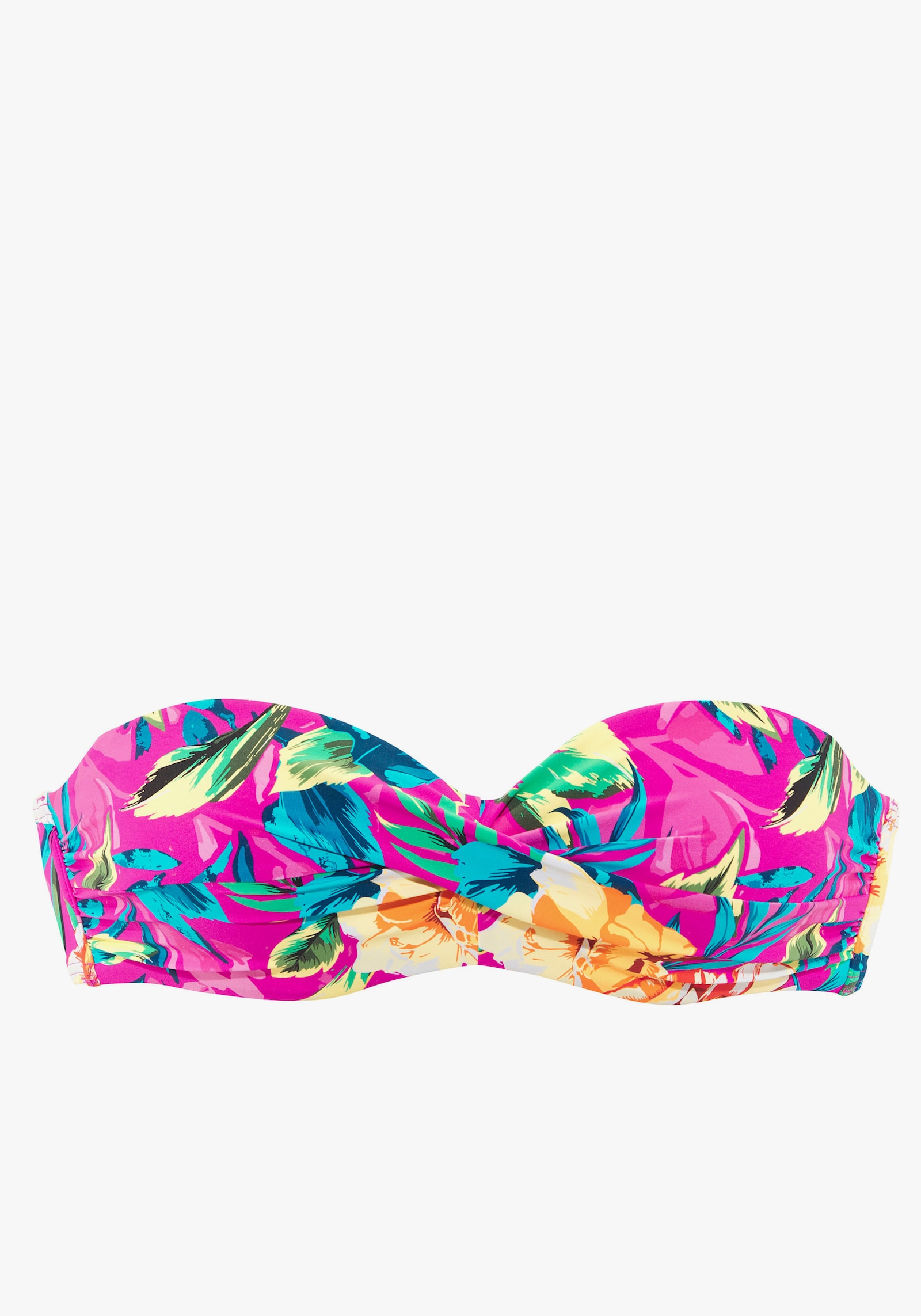 LASCANA Bügel-Bandeau-Bikini-Top - pink bedruckt