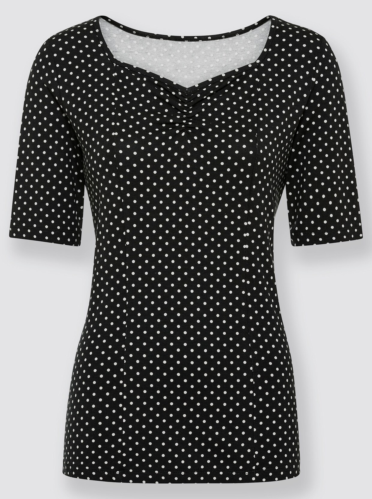 Print-Shirt - schwarz-gemustert