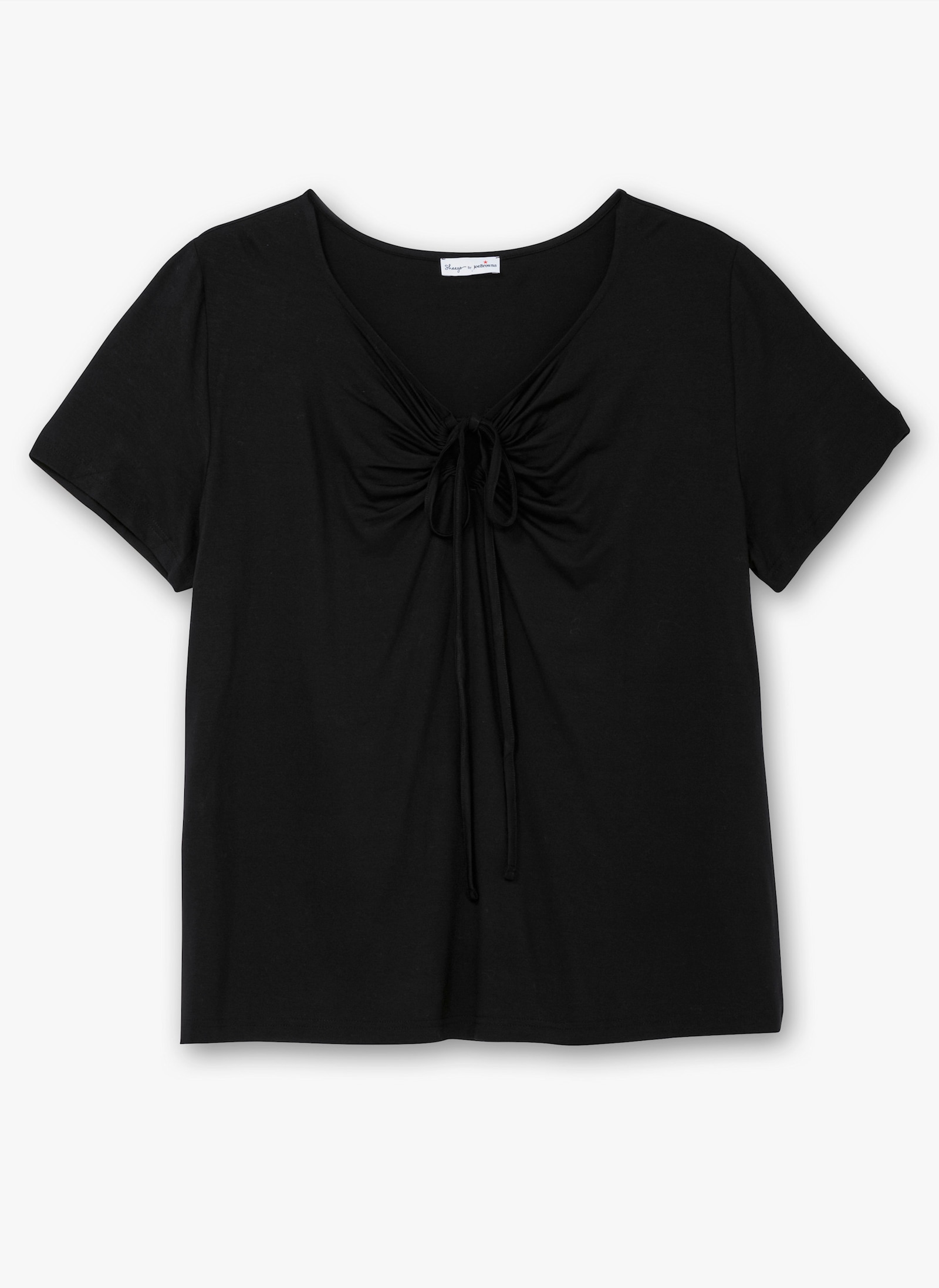 sheego by Joe Browns Haltershirt met V-vormige cut-out - zwart