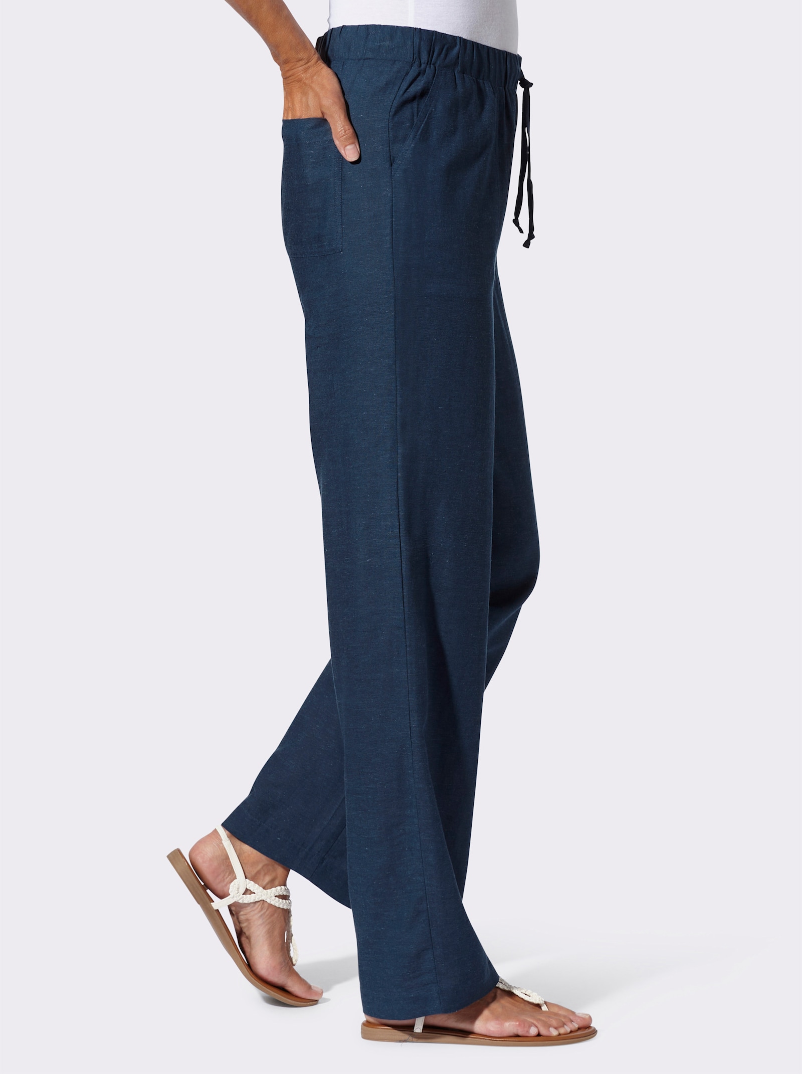 Schlupfhose mit Bindeband - dunkelblau