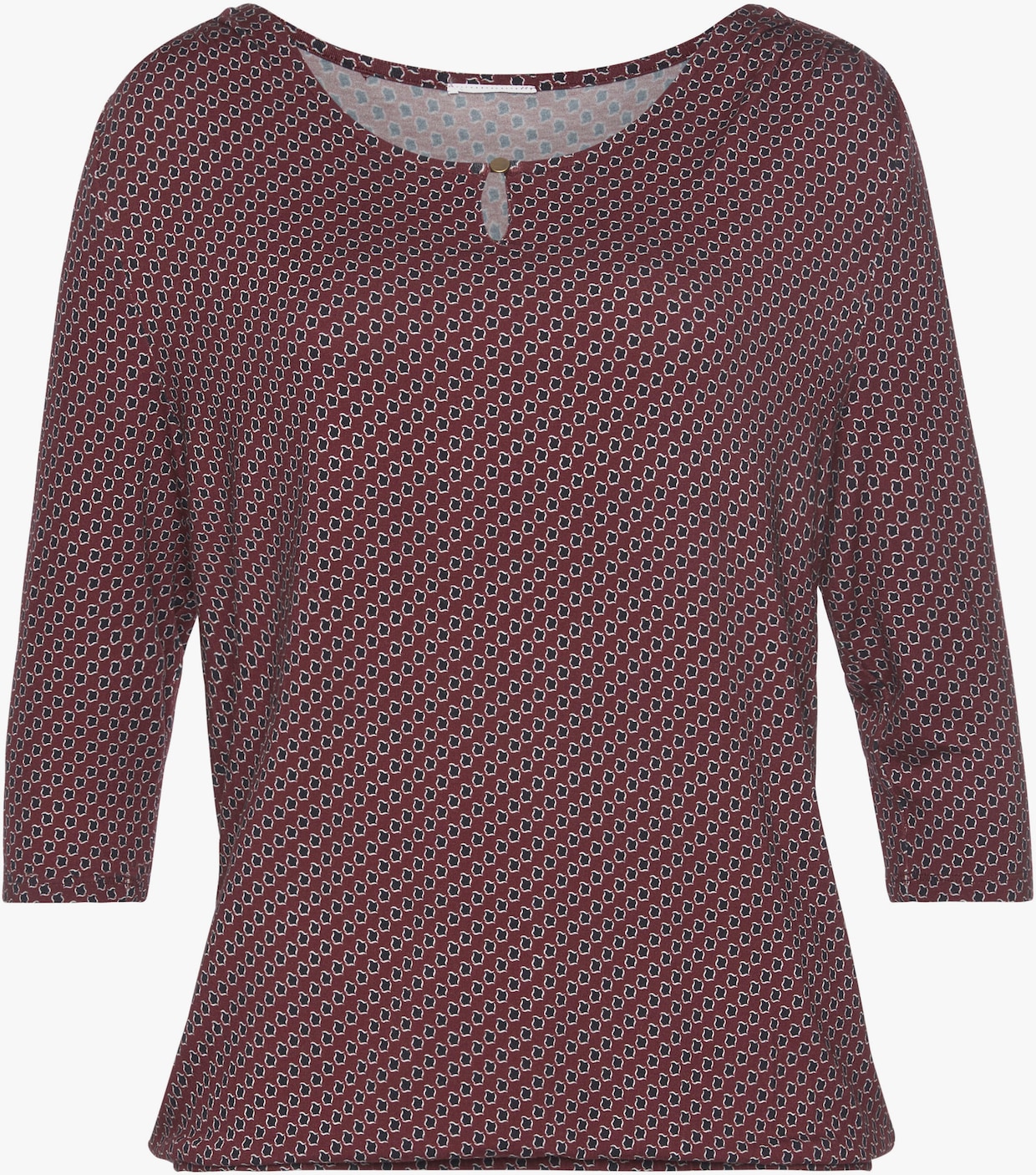 Vivance Shirt met 3/4-mouw - bessenrood, marine