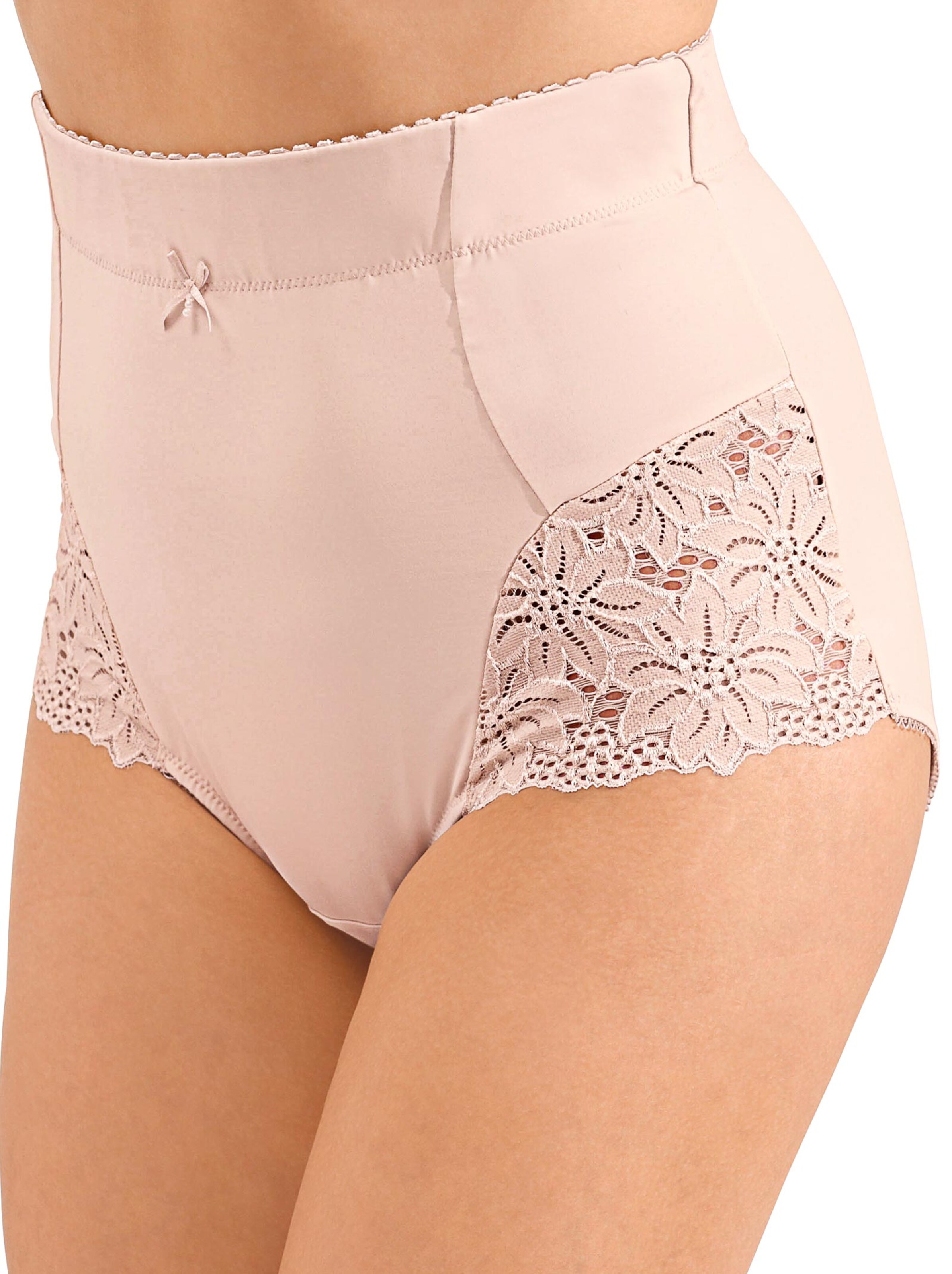 Miederhose - schwarz + puder