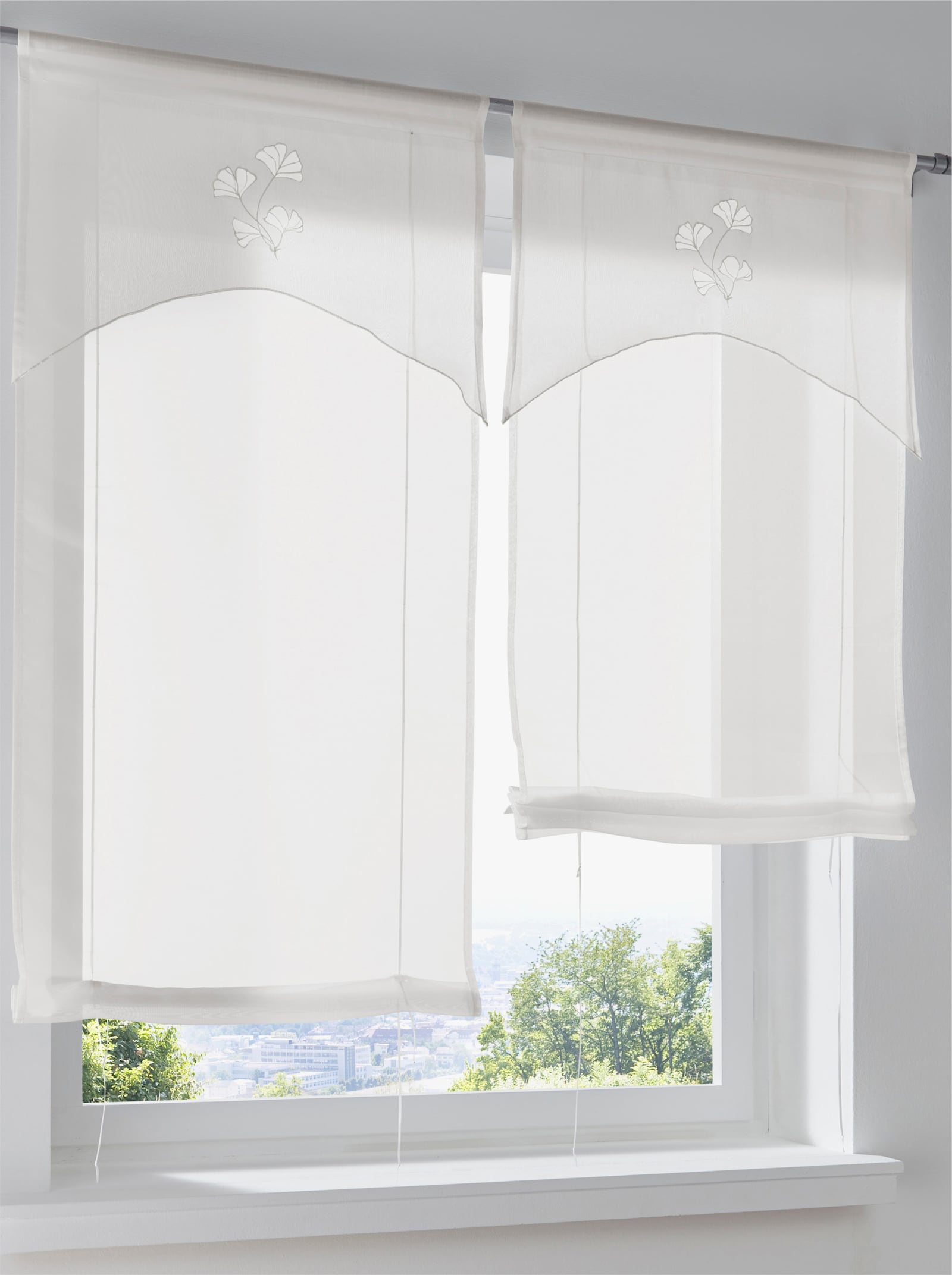 heine home Bändchenrollo - offwhite