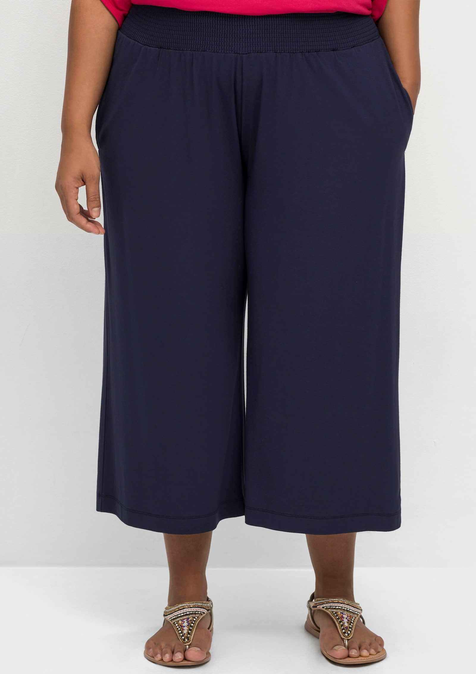 sheego Schlupfhose in 3/4-Länge - marine