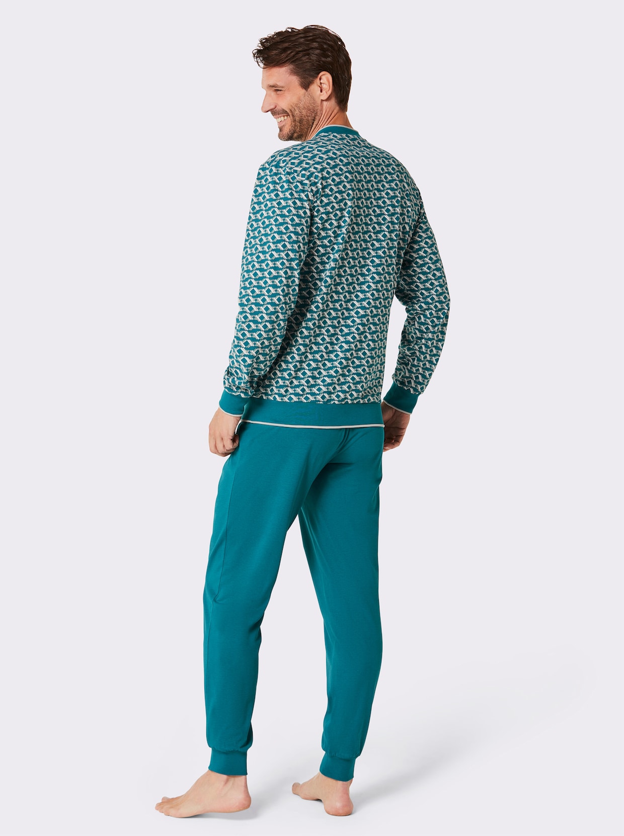 KINGsCLUB Pyjama - petrol geprint