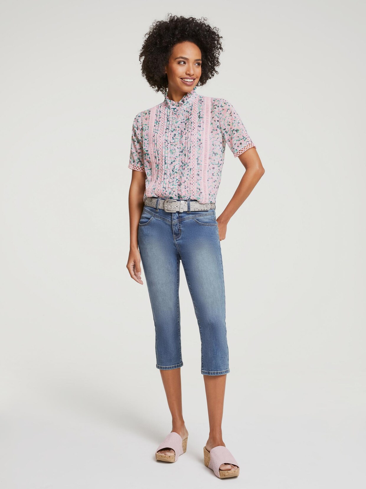 Linea Tesini Druckbluse - bunt