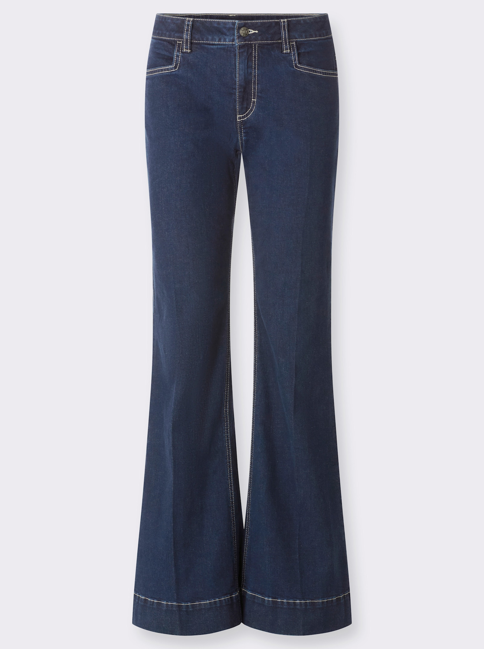 heine Bootcut-Jeans mit Bügelfalten - dark blue