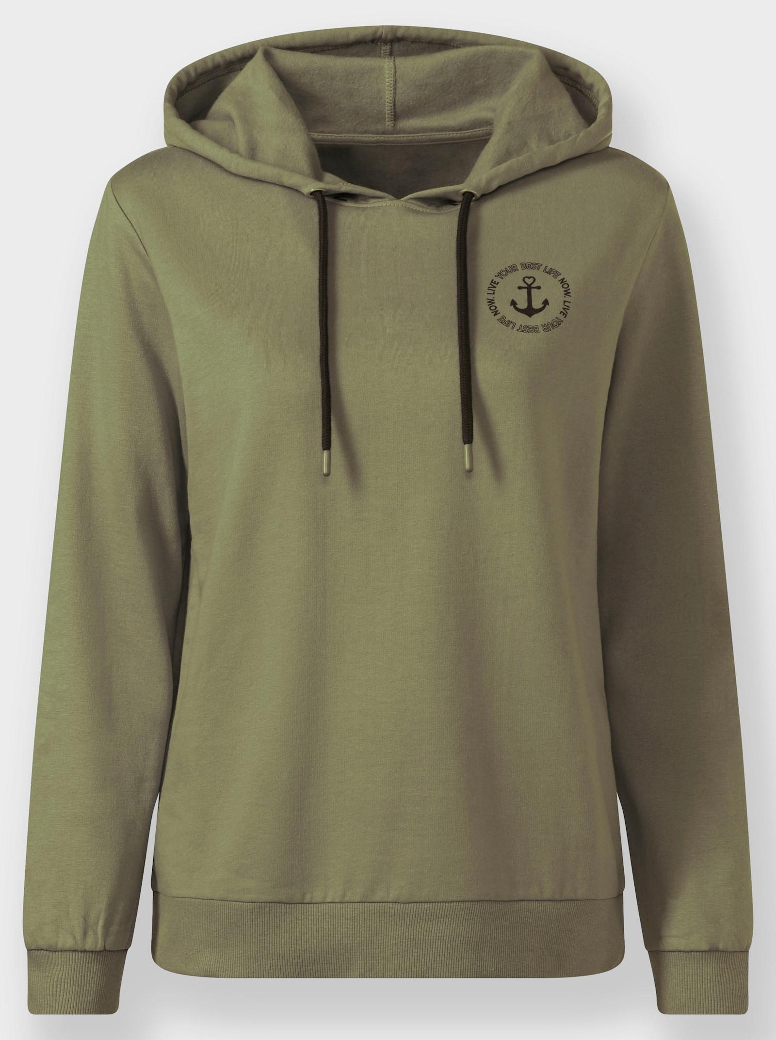 Sweatshirt mit angerauter Innenseite - schilf