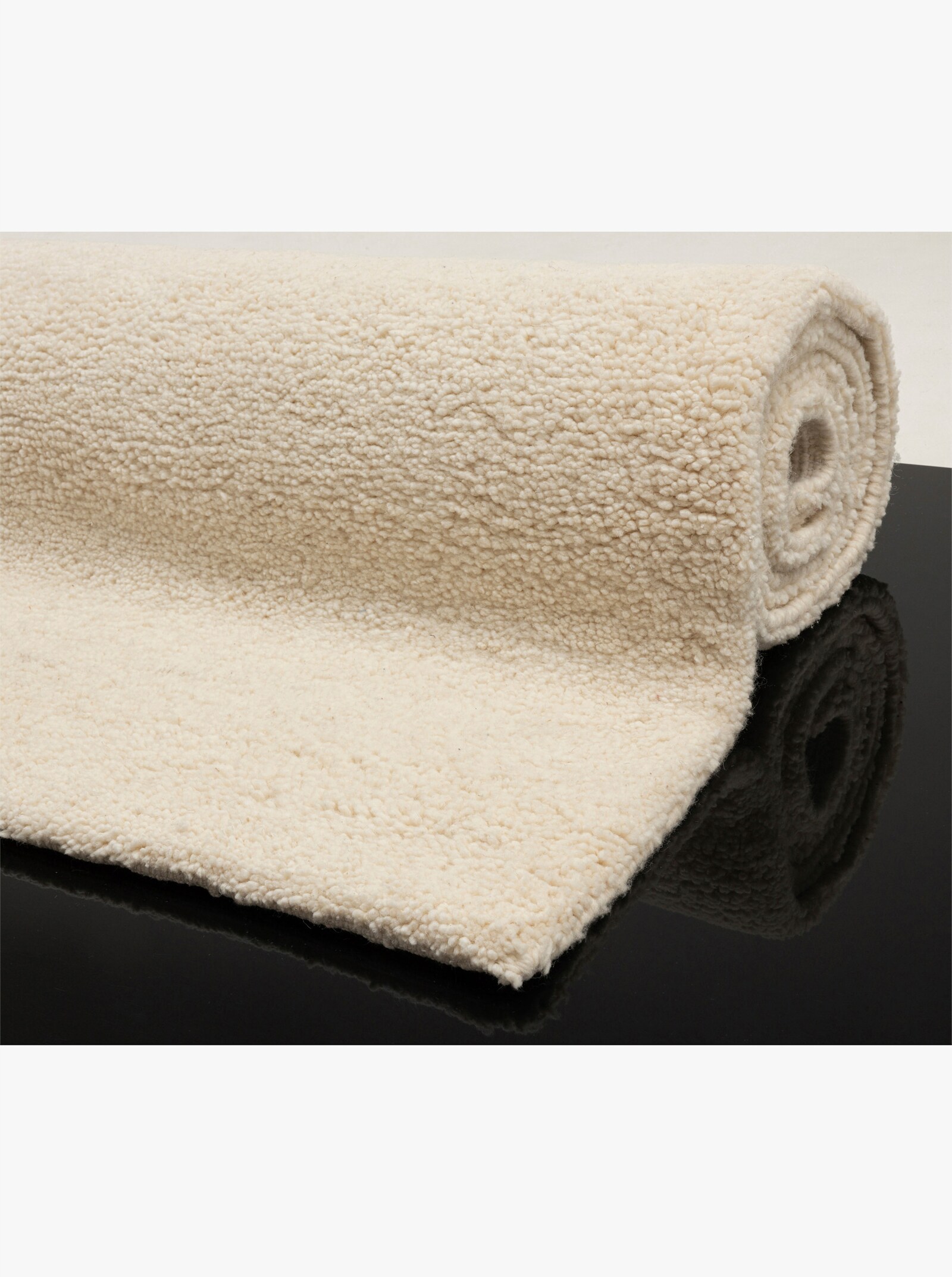 Theko Teppich - wollweiß