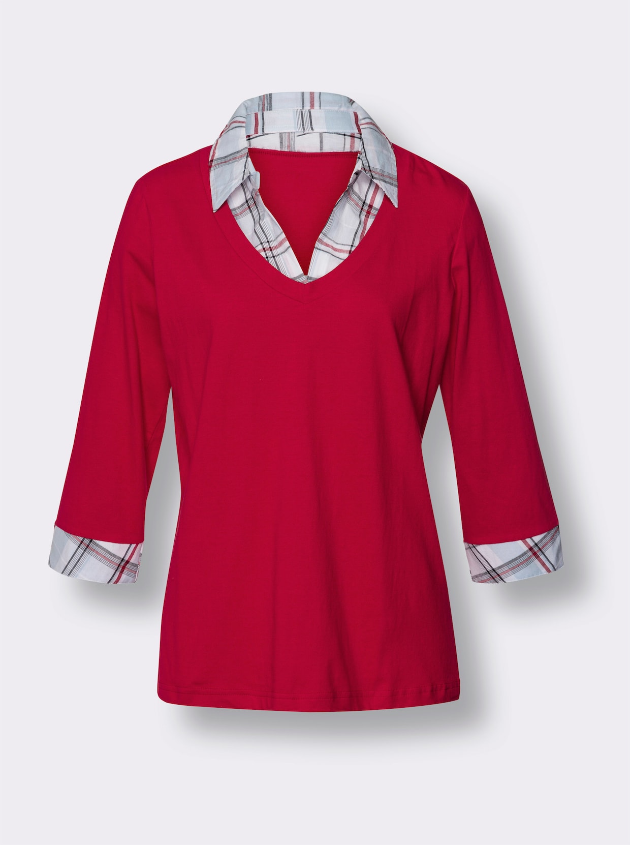 2-in-1-shirt - rood
