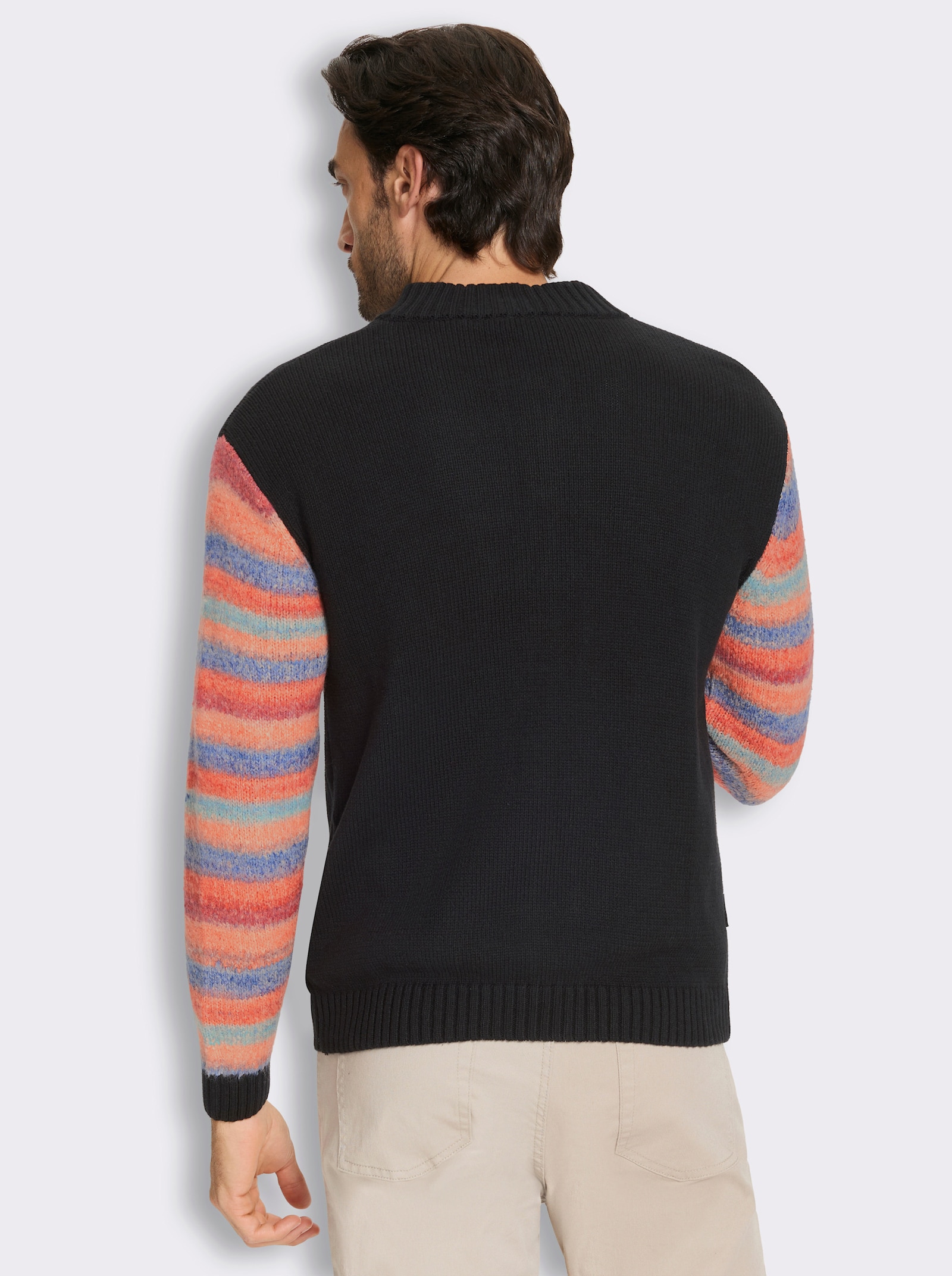 Marco Donati Strickjacke mit kontrastfarbenem Schriftzug - schwarz-hummer-gemustert
