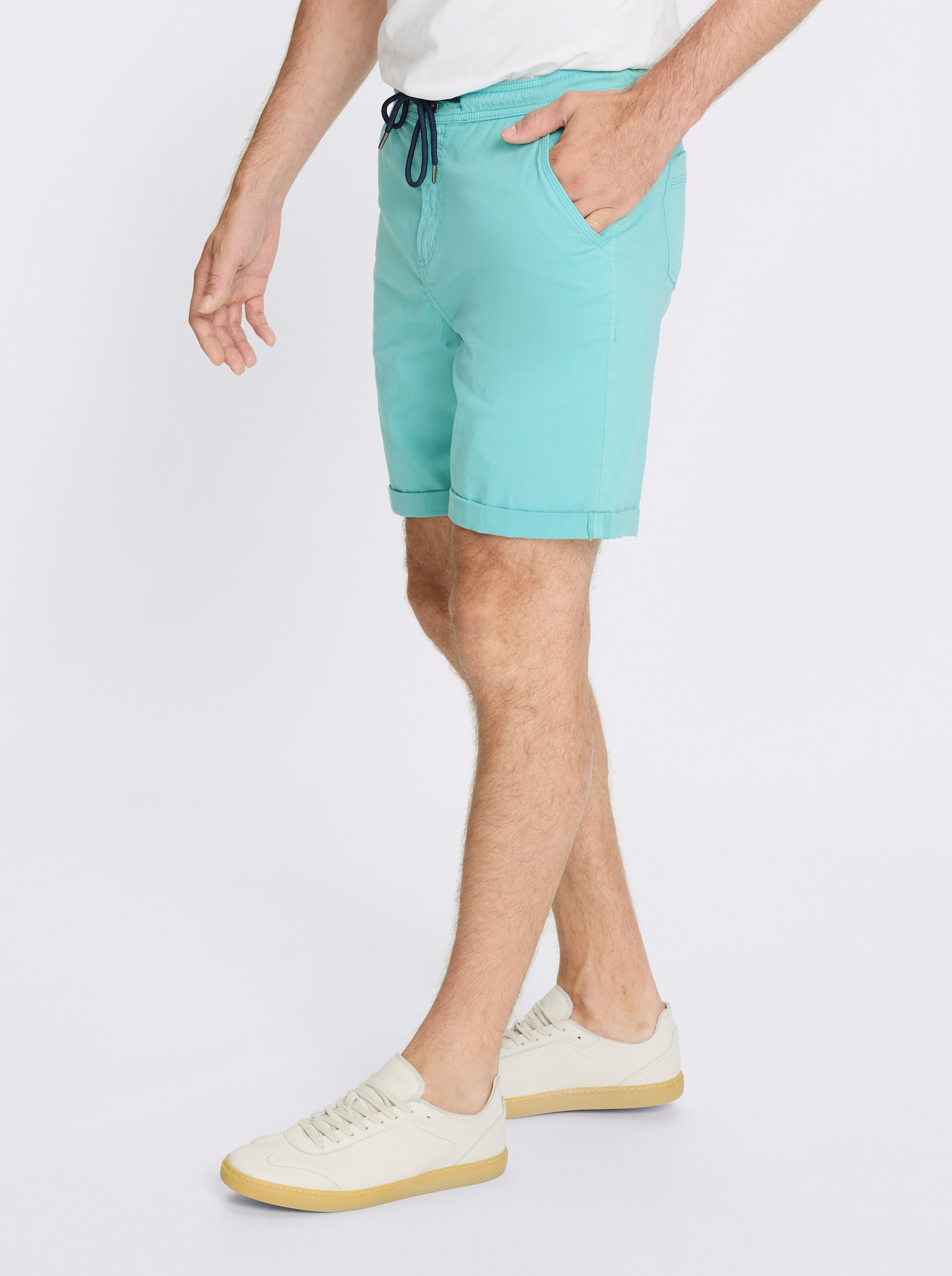 Catamaran Bermudas aus Baumwoll-Stretch - ozean