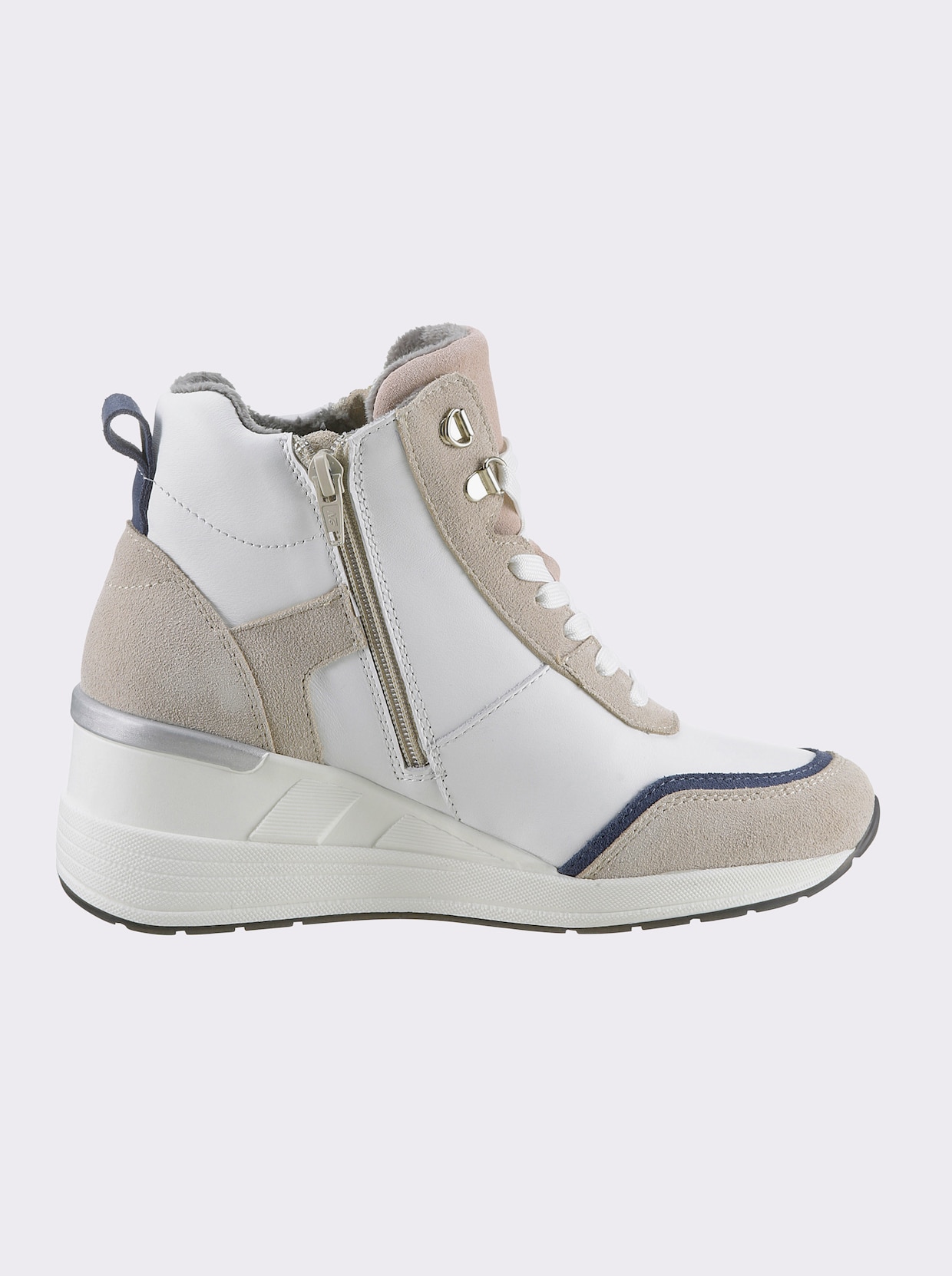 heine Keilstiefelette - weiss-beige