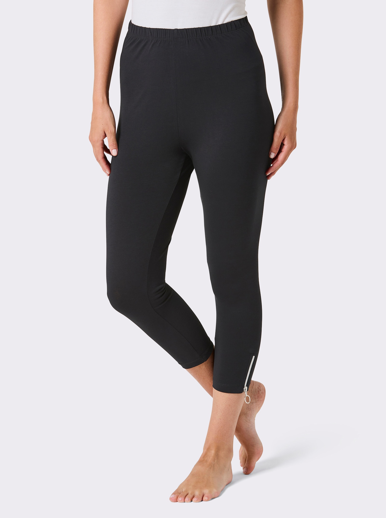 feel good 3/4-legging - zwart + wit
