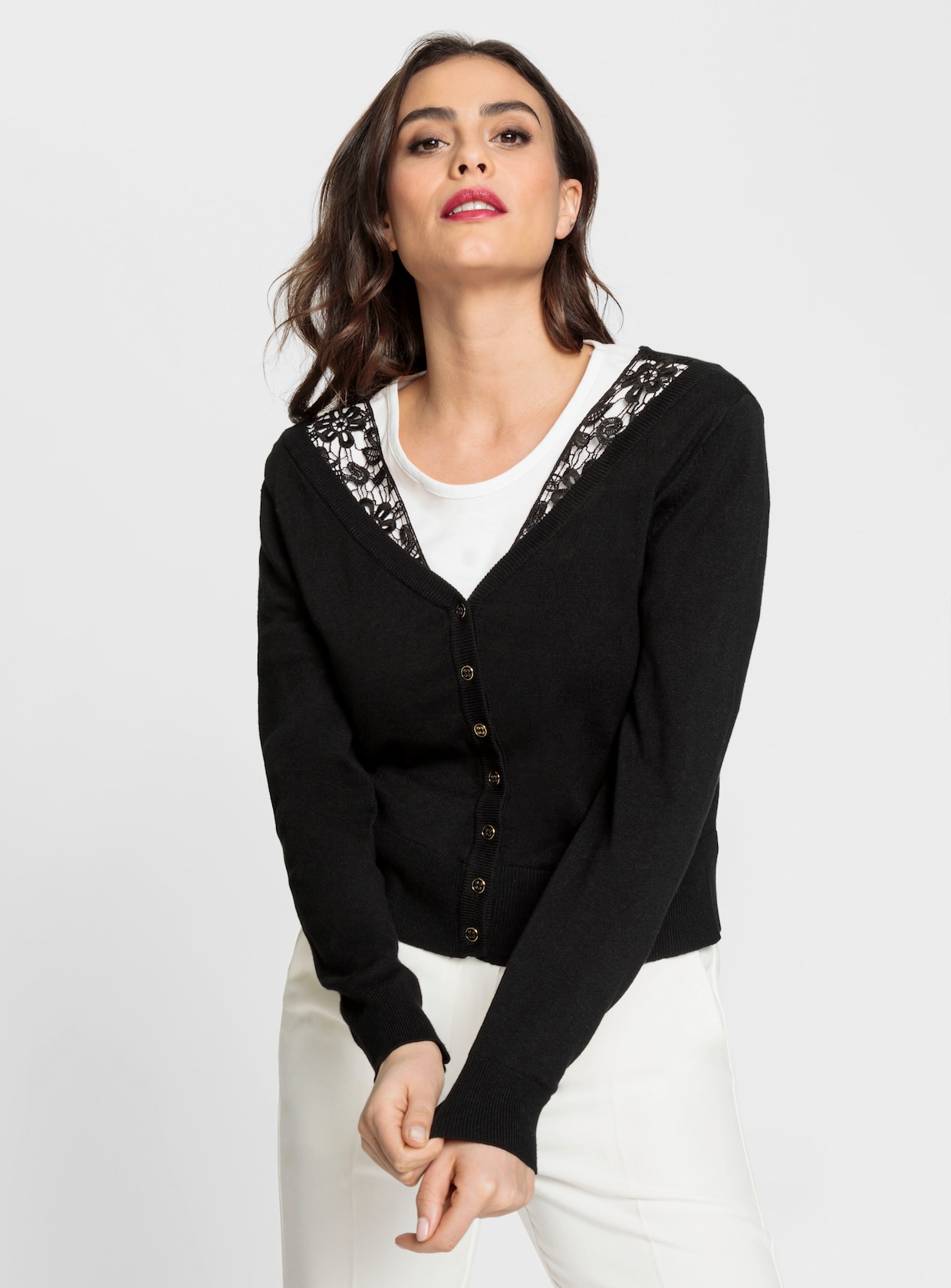 heine Cardigan - zwart