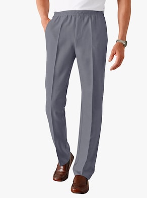 Pohodlné kalhoty - šedá-melír