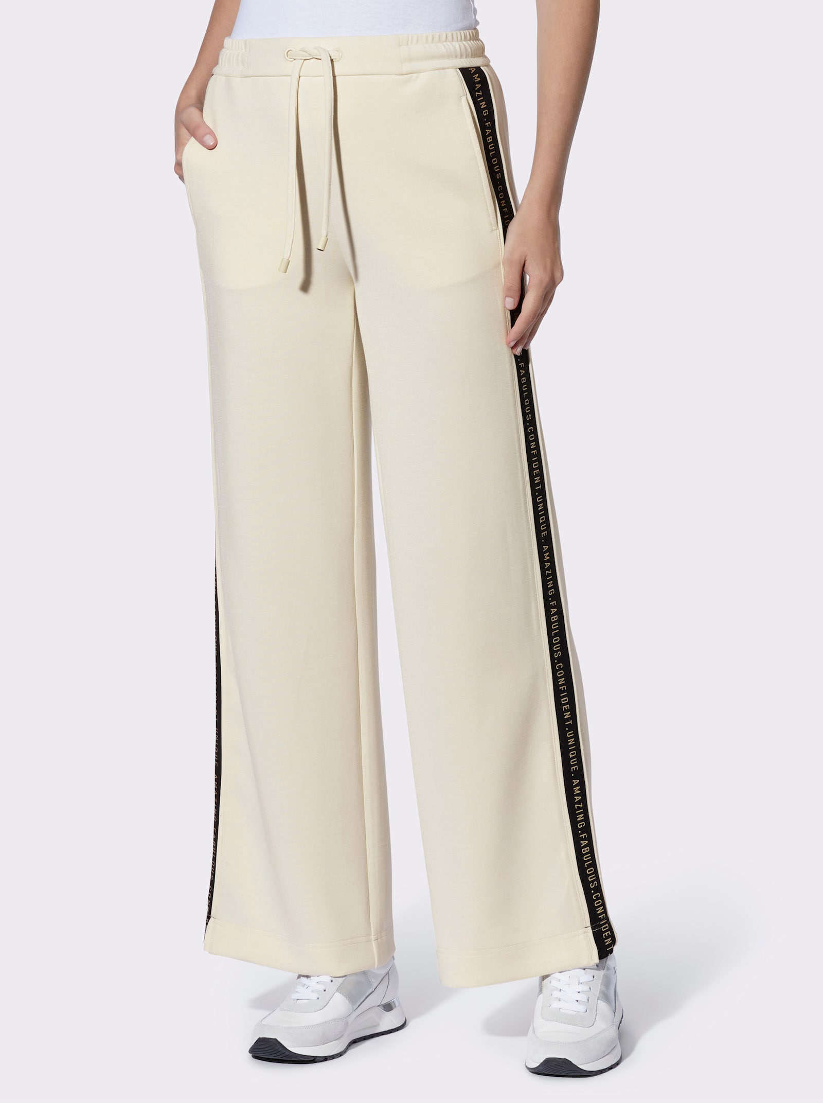 heine Jerseyhose mit Galonstreifen - champagner