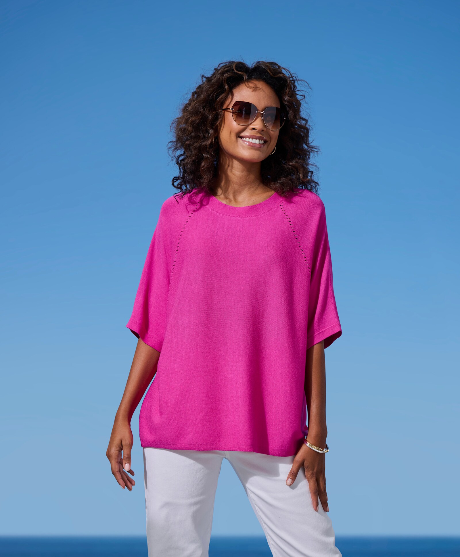 Vivance T-shirt à manches courtes - fuchsia