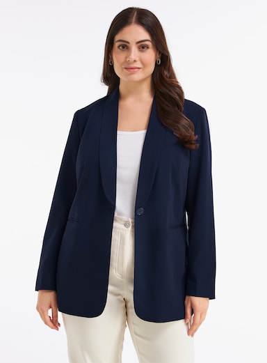 Blazer in langer Form - marine