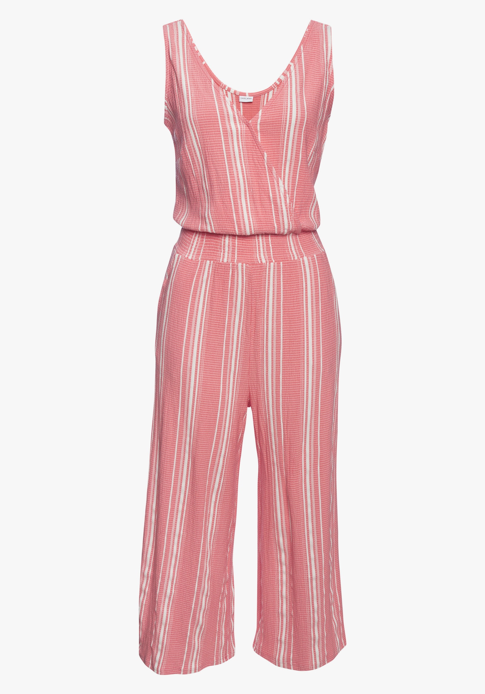 LASCANA Culotte-Overall - koralle-weiß gestreift