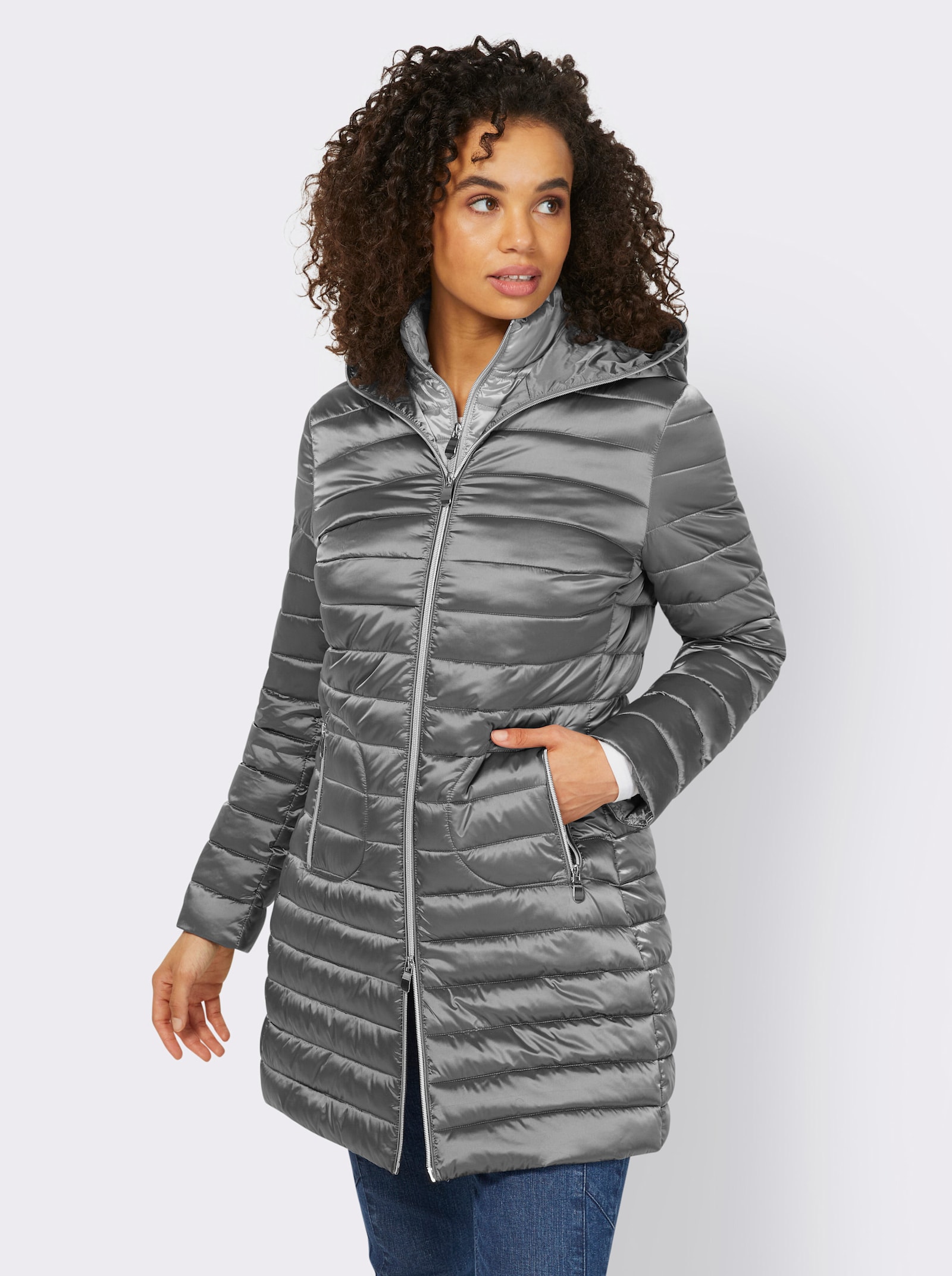 heine Veste matelassée avec empiècement amovible - anthracite-gris pierre
