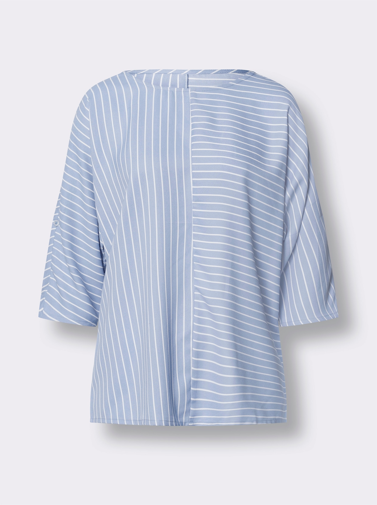 Gestreepte blouse - lichtblauw/wit gestreept