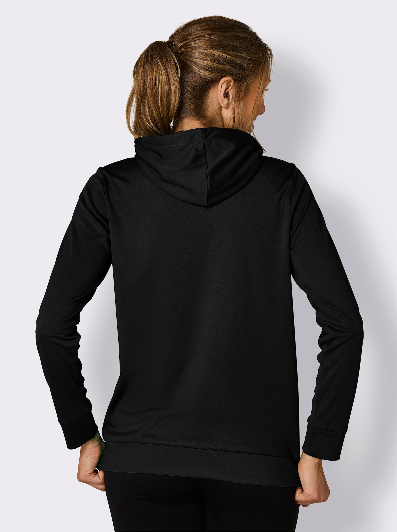 Catamaran Sports Sweatshirt met in wijdte verstelbare capuchon - zwart