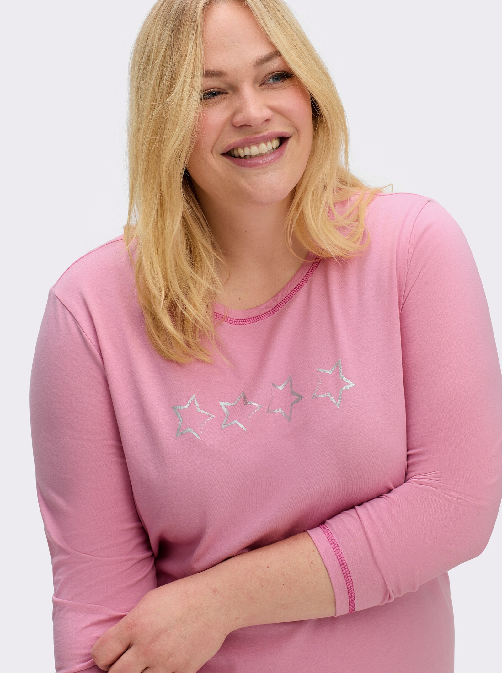 wäschepur Langarm Sleepshirts - erika + erika-gestreift