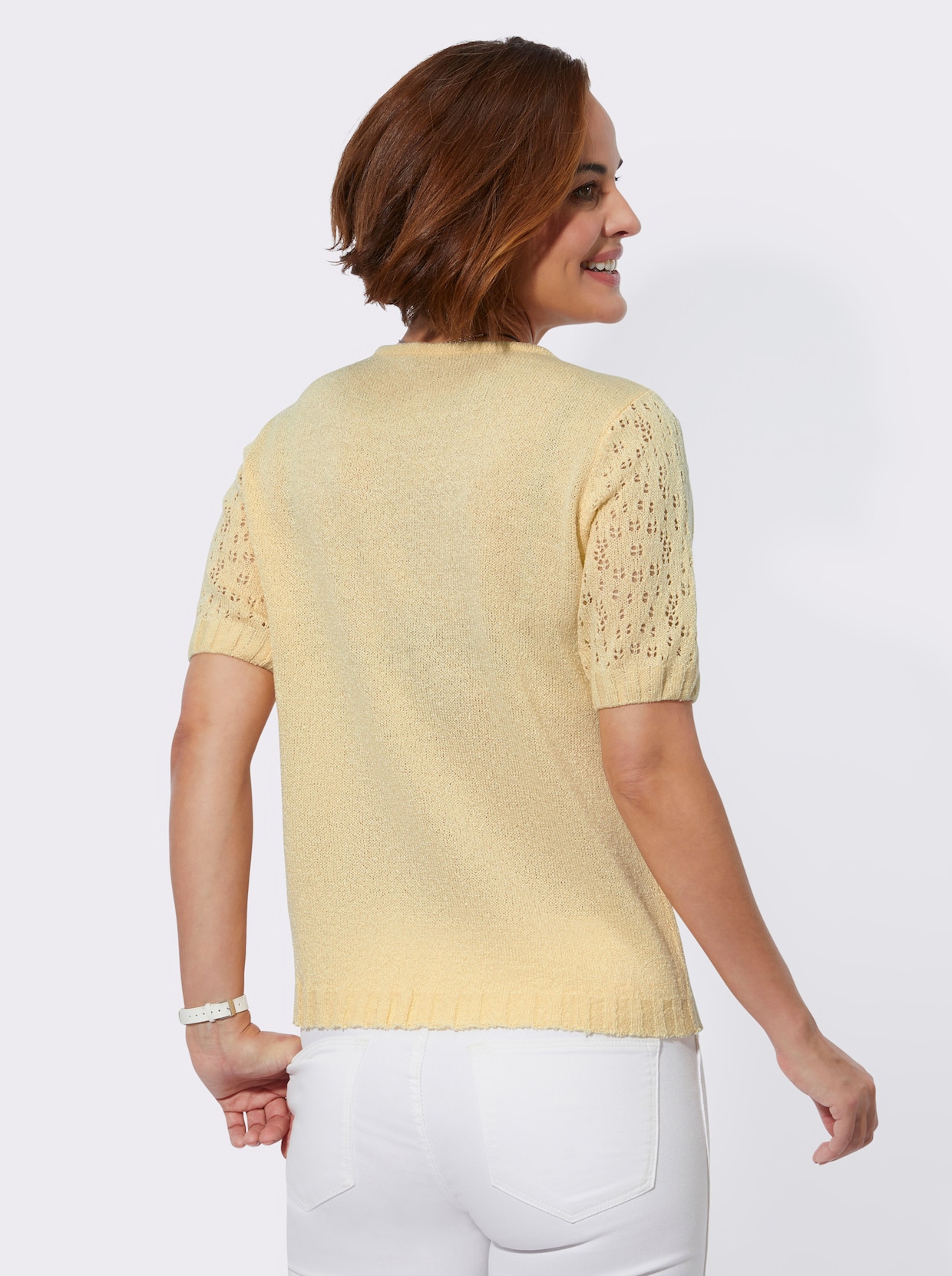 Bouclé-Pullover - vanille