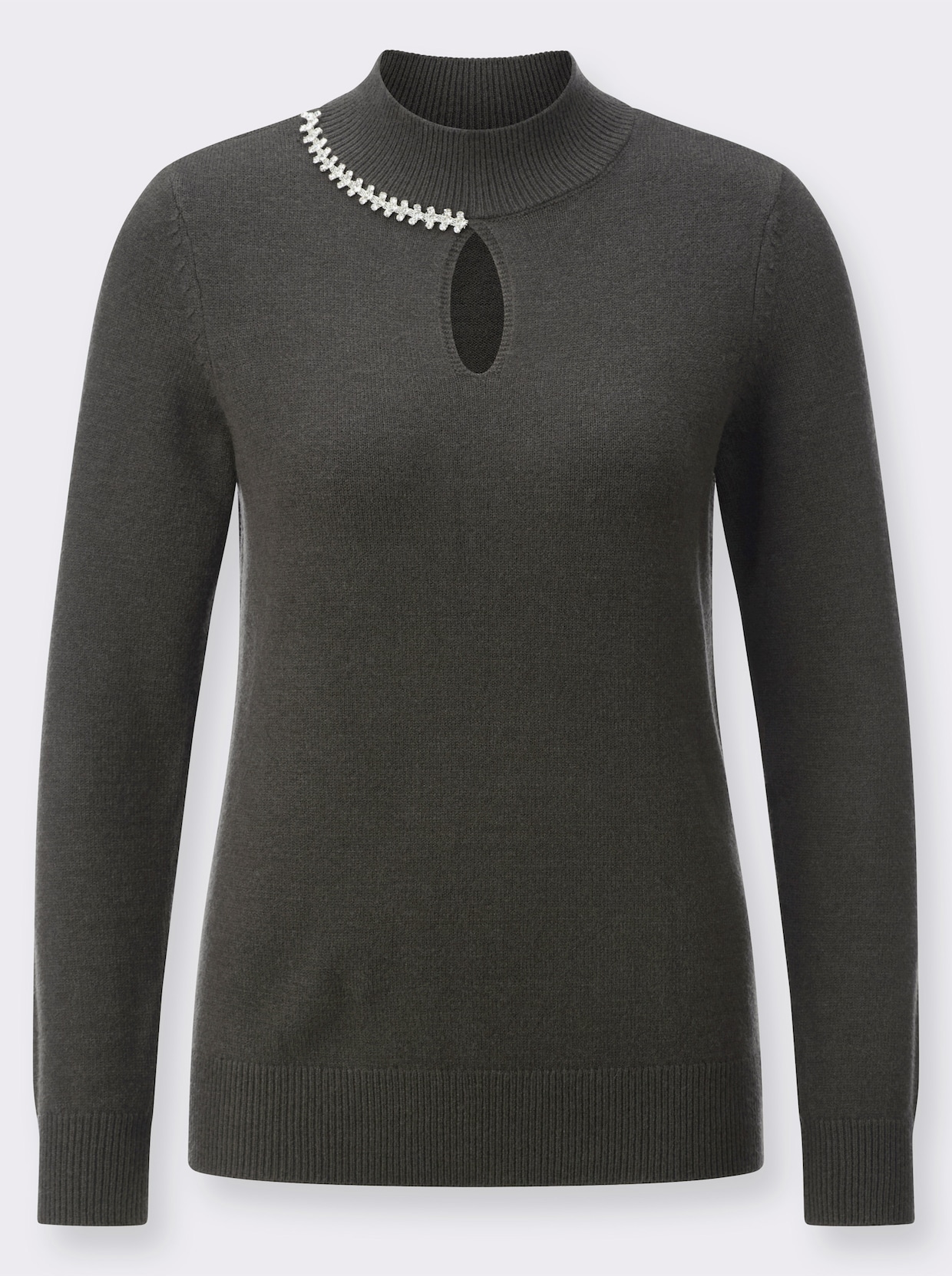 Langarm-Pullover - graphit