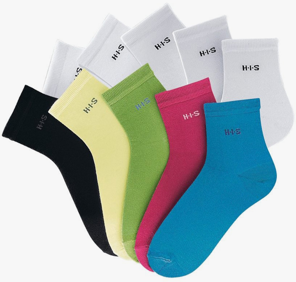 H.I.S Kurzsocken - bunt-weiß