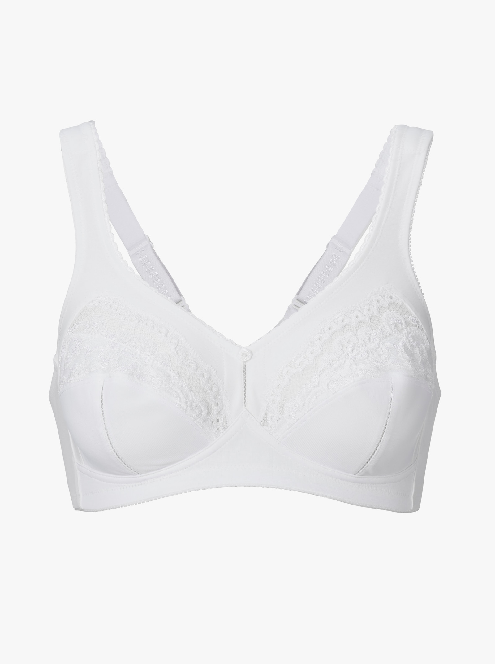 Triumph BH ohne Bügel mit gefütterten Trägern - weiß