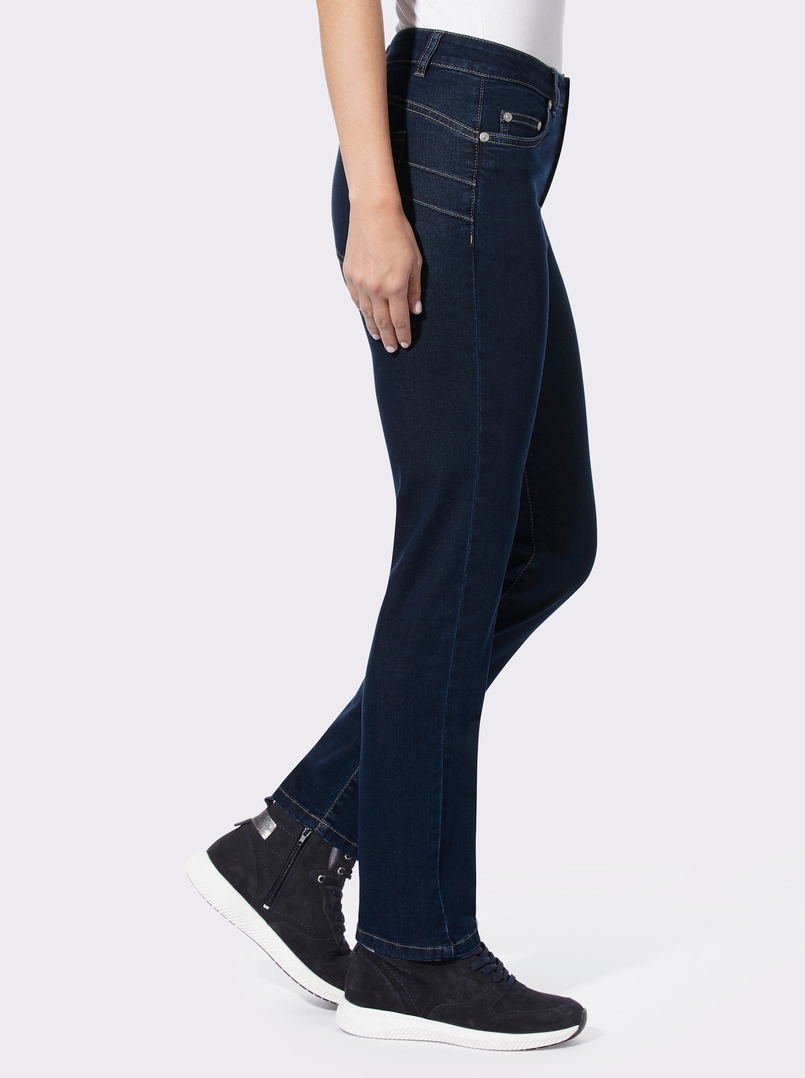 heine Jean push-up à la coupe 5 poches - bleu foncé