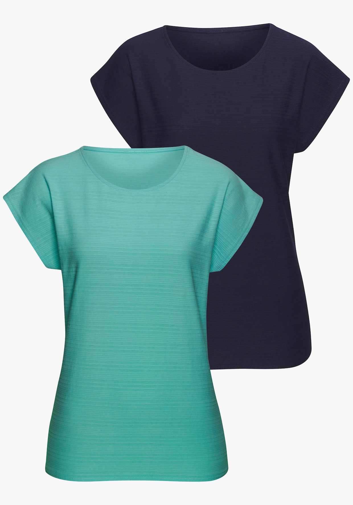 Vivance T-shirt - smaragdgroen, navy