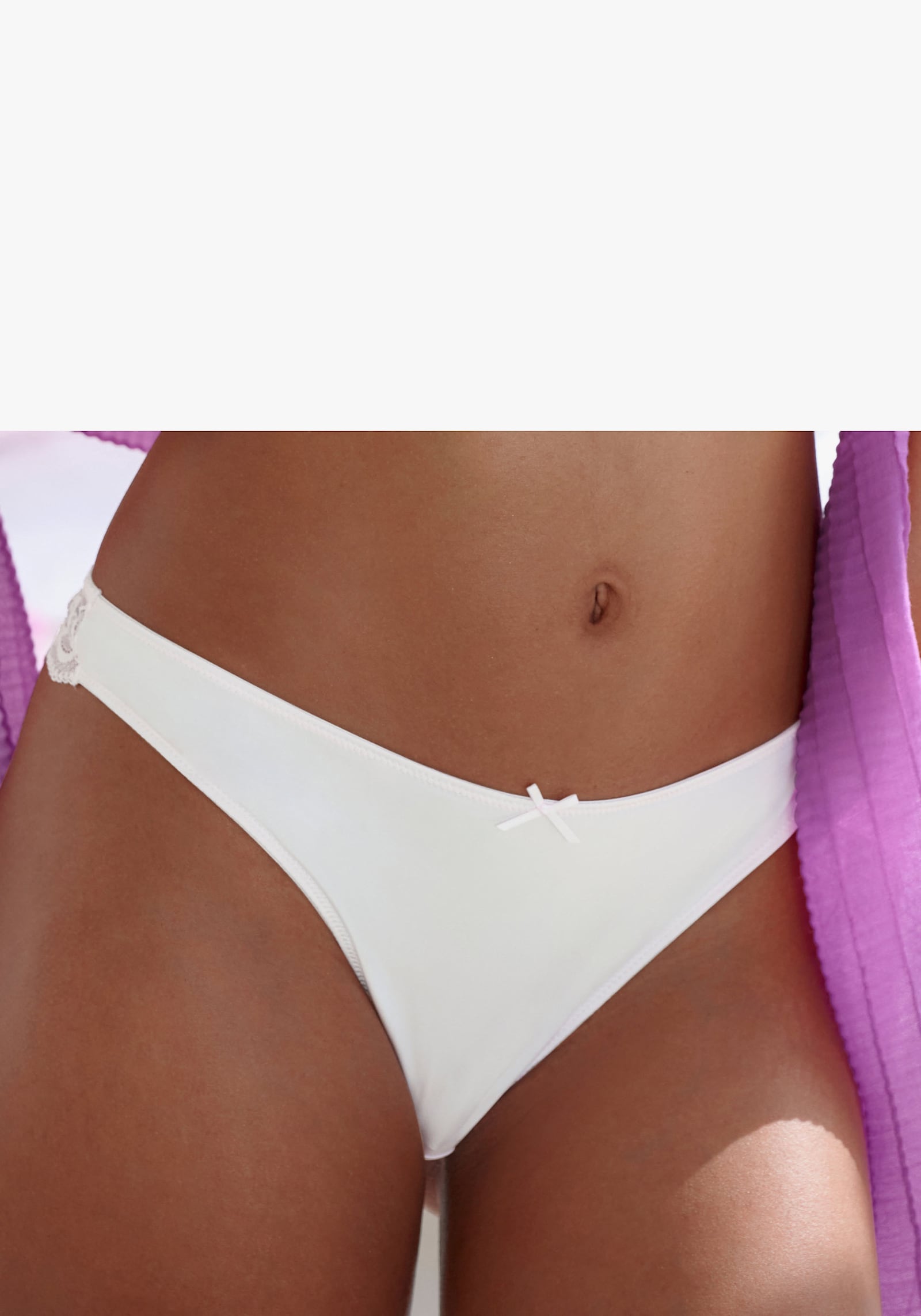 petite fleur by Lascana String - paars + lila + crème