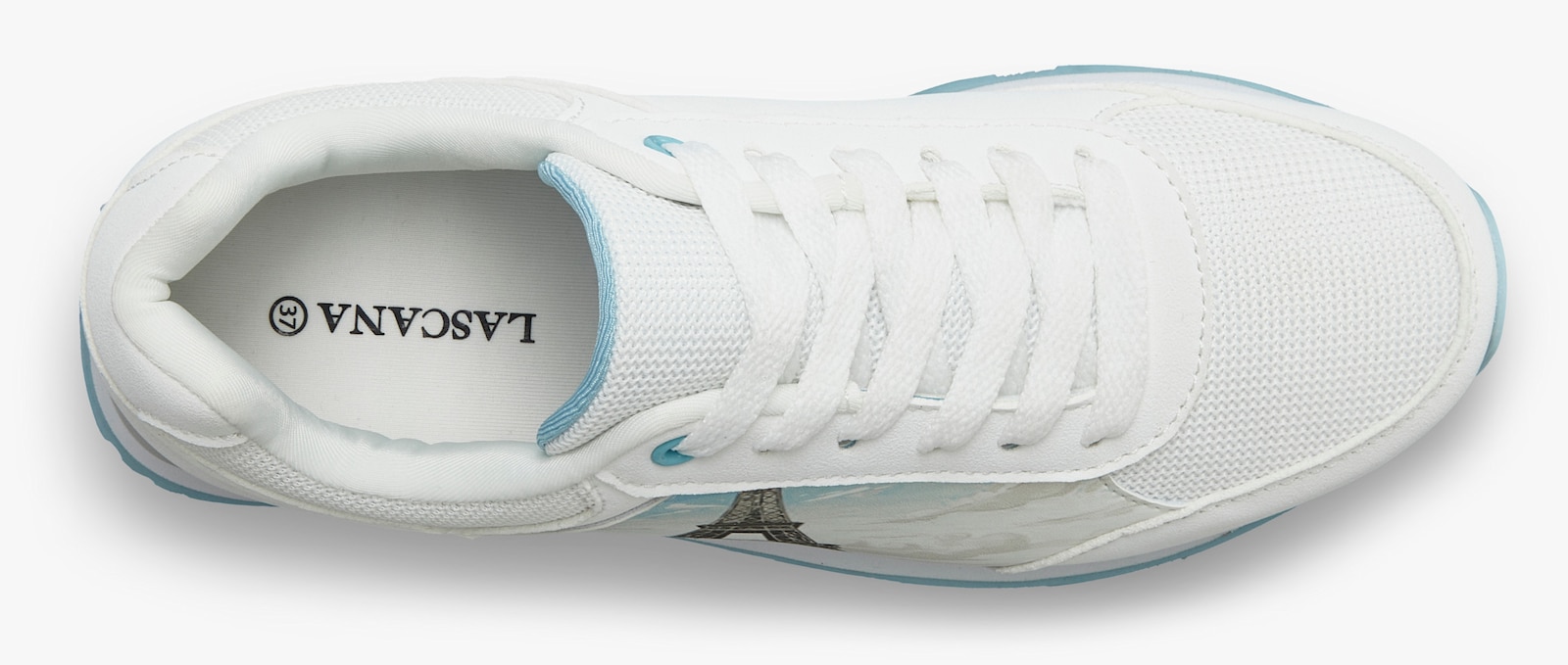 LASCANA Sneaker - weiß/hellblau paris