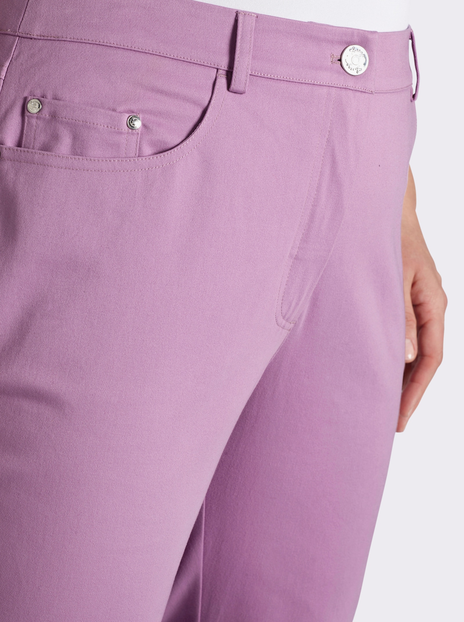 sheego 7/8-broek in licht bootcut-model - orchidee