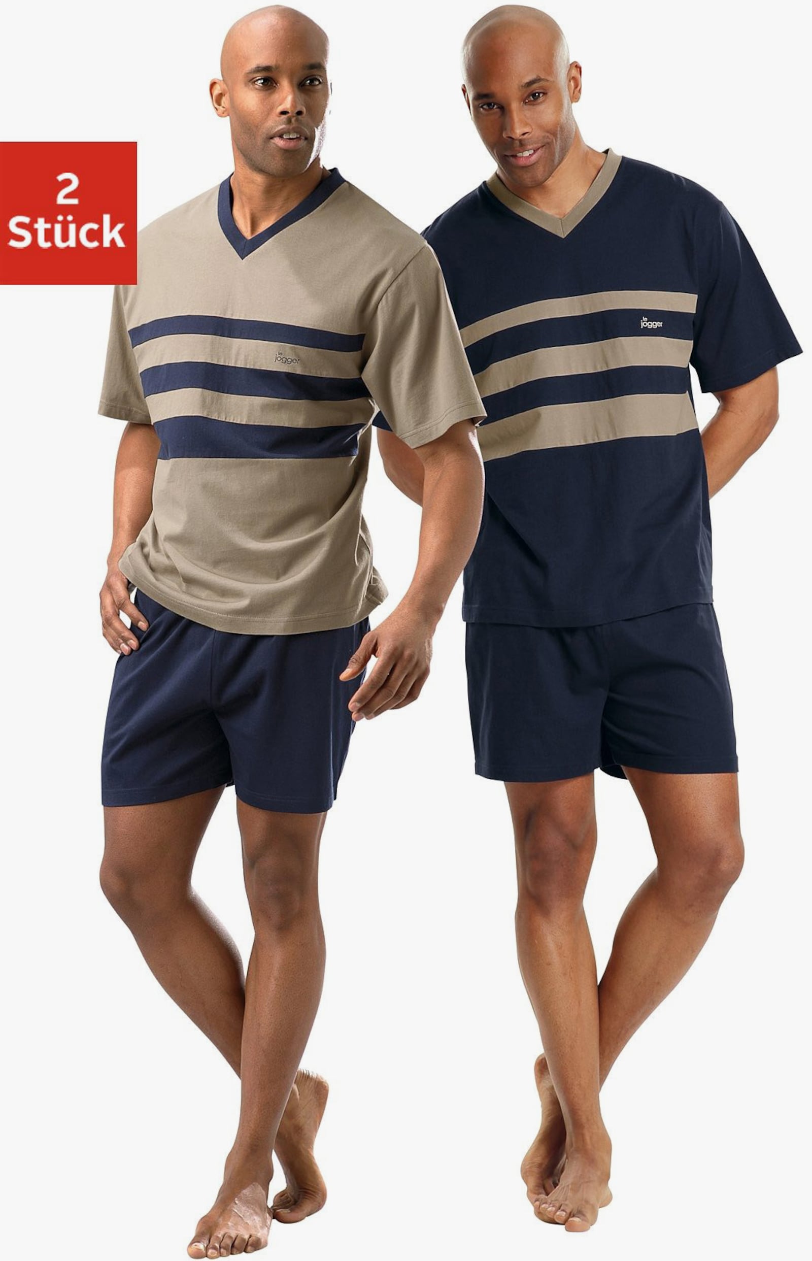 le jogger Pyjama - marine, beige