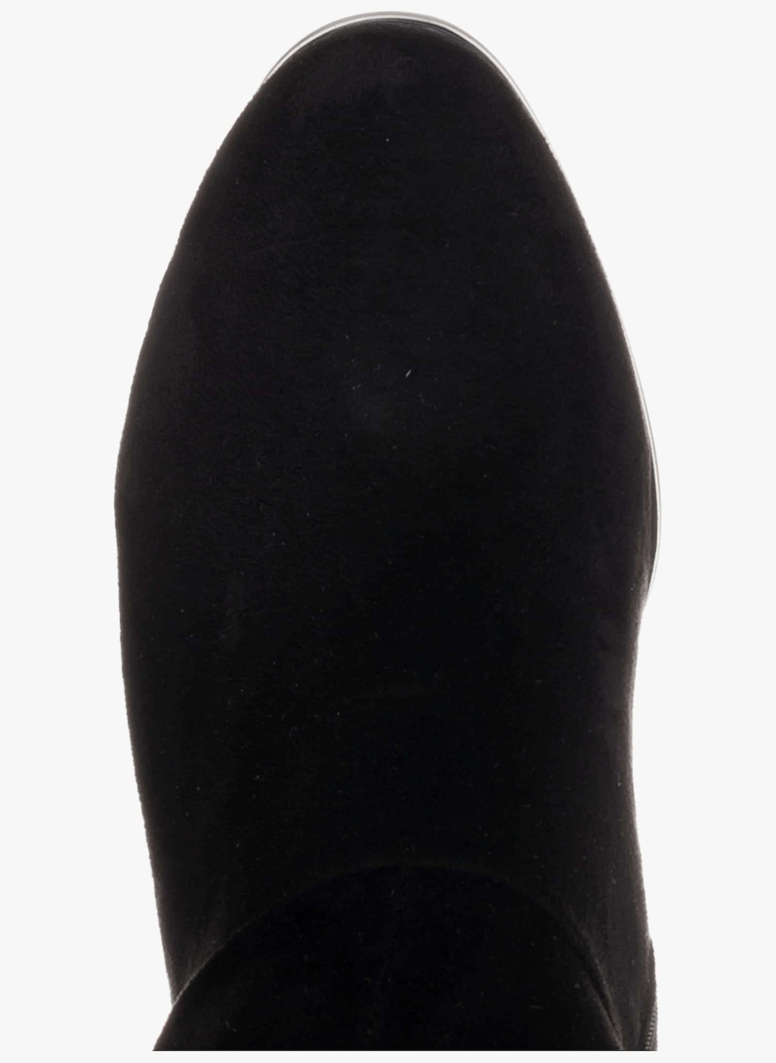 sheego Weitschaftstiefel aus Velours-Lederimitat - schwarz