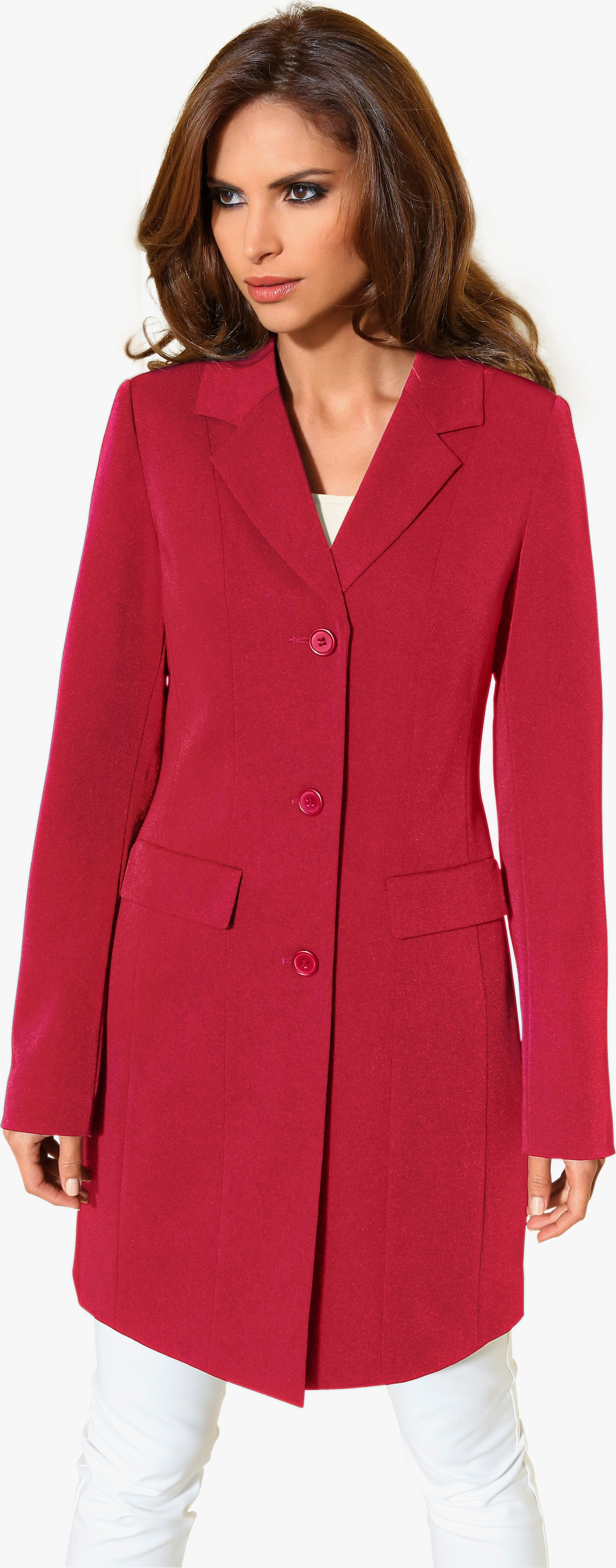 heine Longblazer mit Pattentaschen - rot