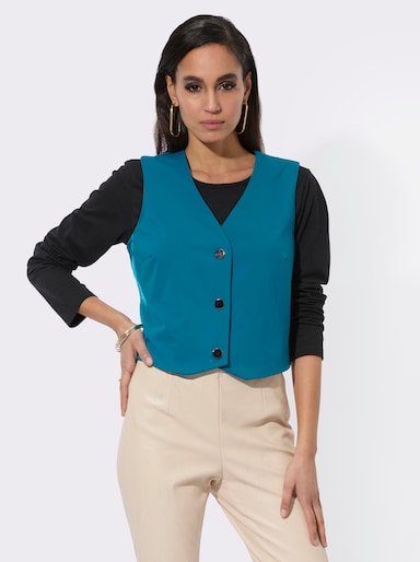 Anzugweste mit spitz zulaufendem Saum - aquapetrol