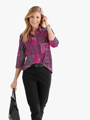 Bluse - magenta-bedruckt
