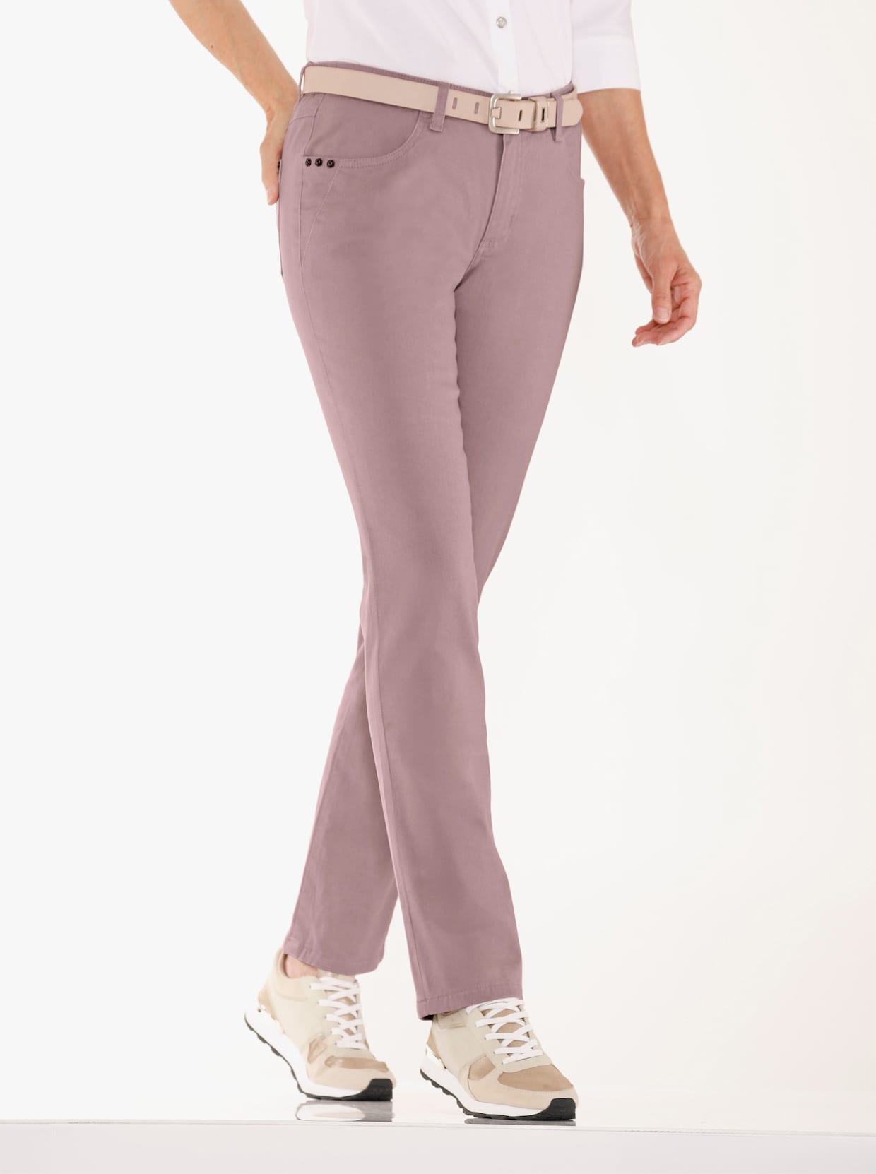 Stretch-Jeans - mauve