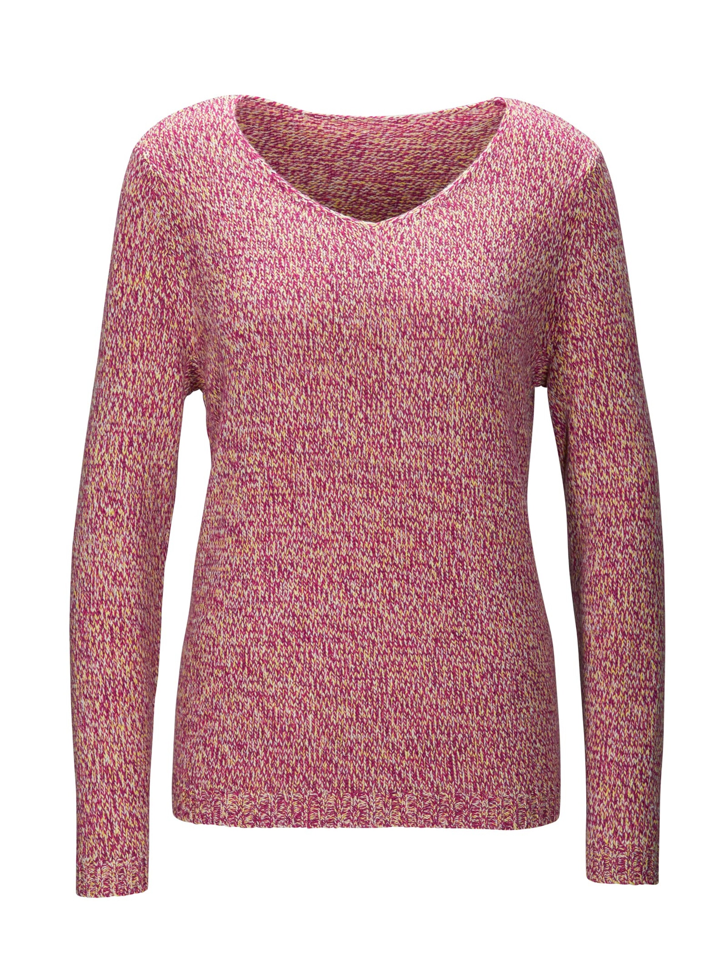 Pullover - cyclam-gelb-meliert
