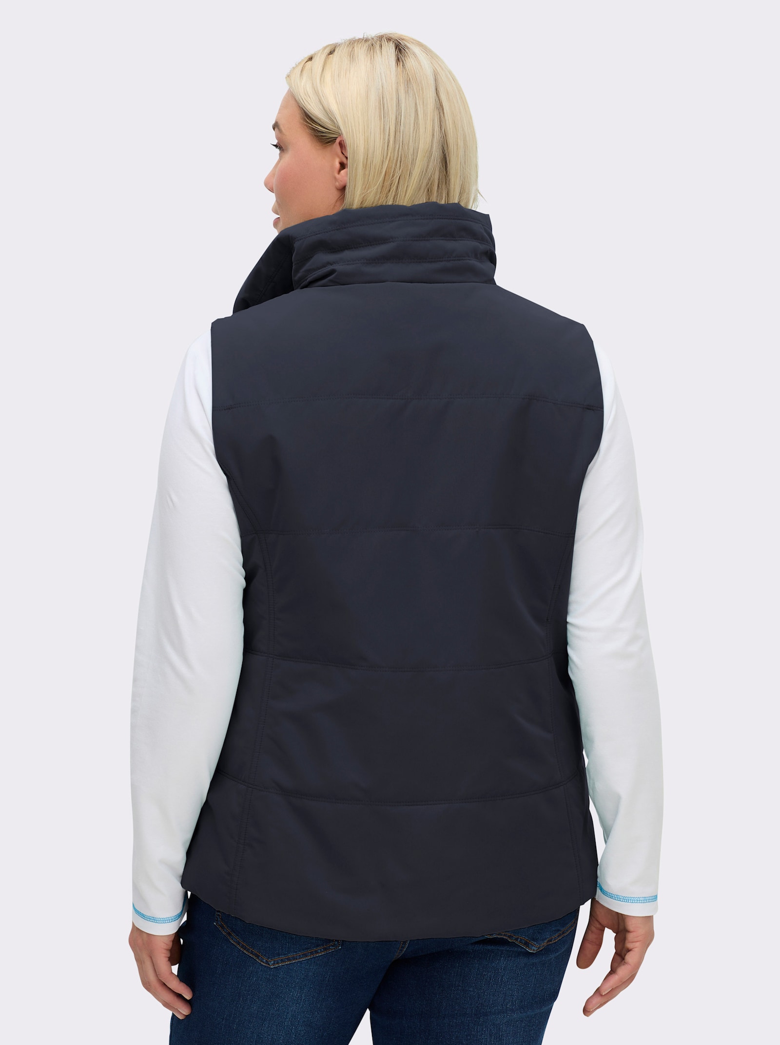 Steppweste in Microfaser-Qualität - marine