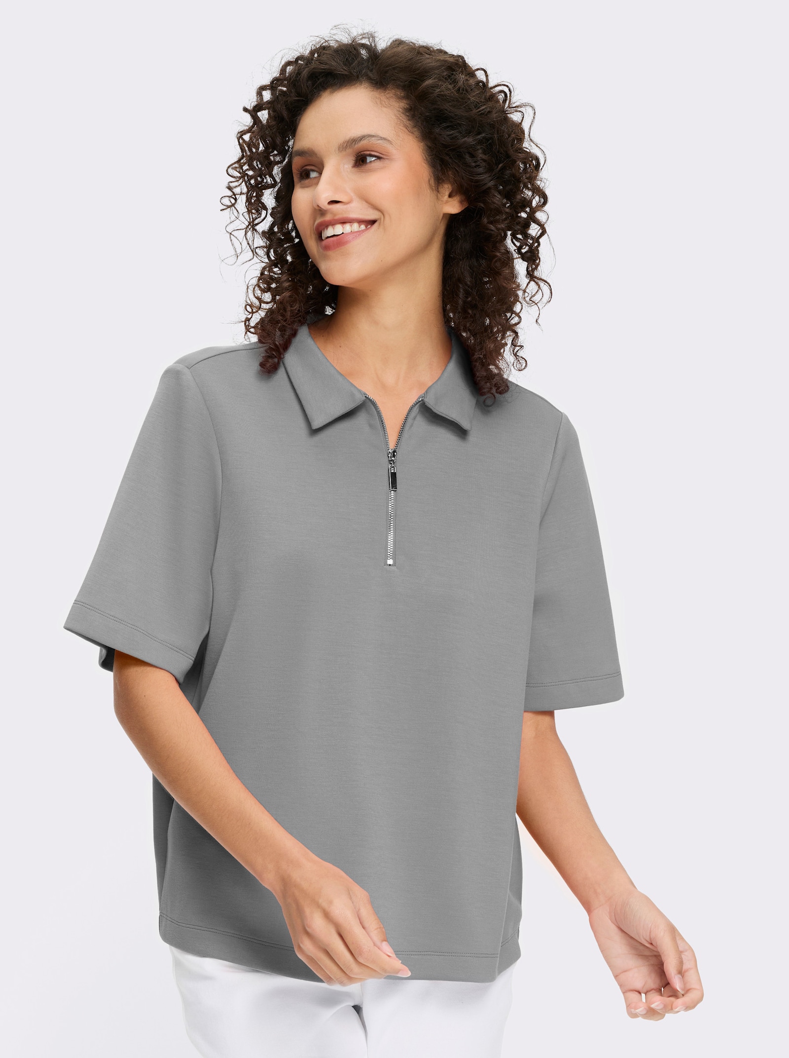 heine Poloshirt - steingrau