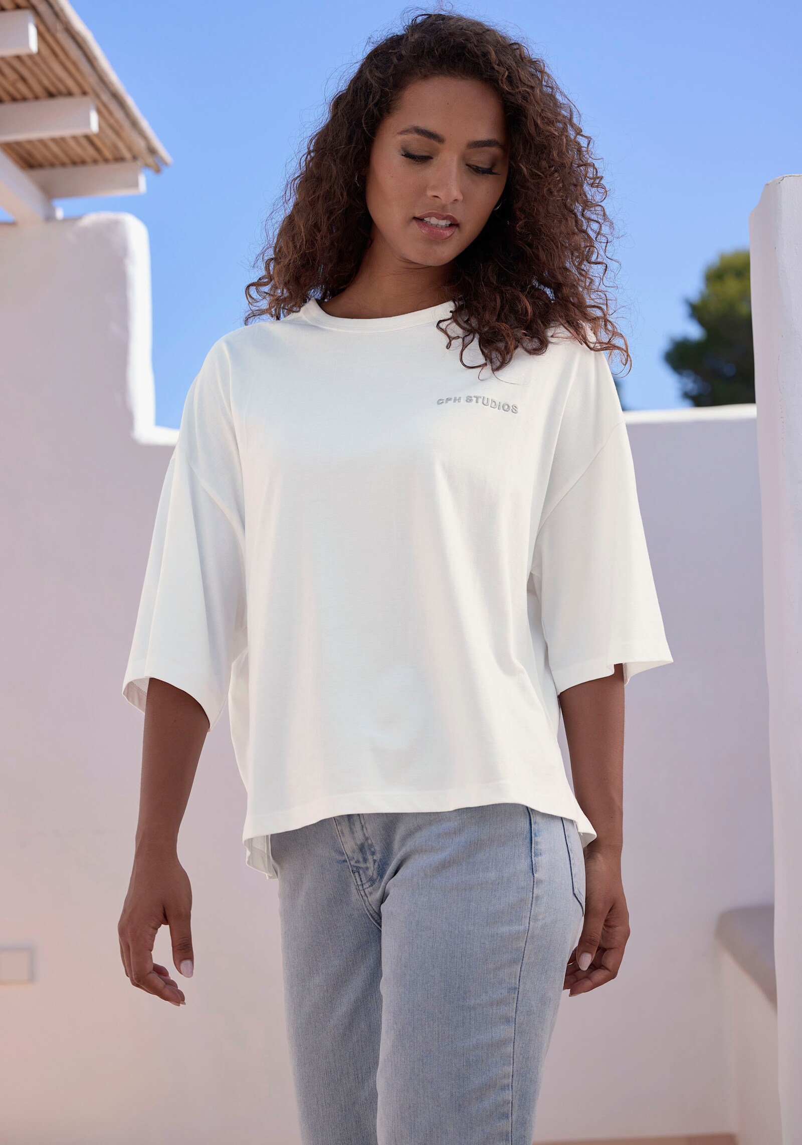 Copenhagen Studios Oversize-Shirt - bright white